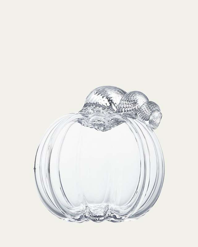Medium Glass Pumpkin with Twisted Stem